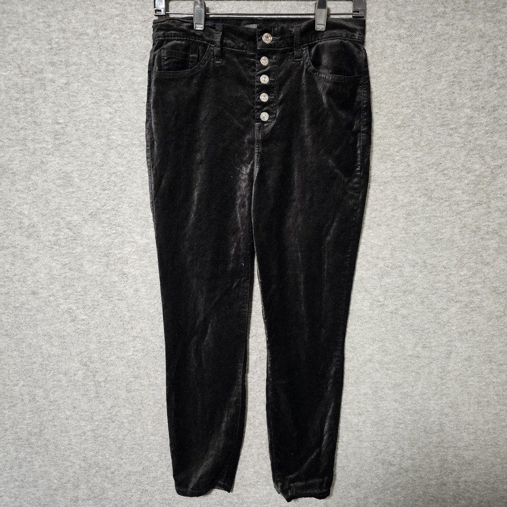 7 Seven For All Mankind Ankle Skinny Jeans‎ Womens Size 29 Black Velvet Jeans